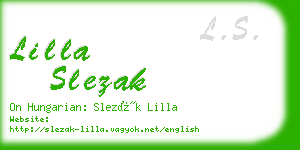 lilla slezak business card